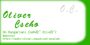 oliver cseho business card